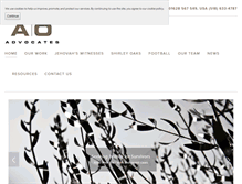 Tablet Screenshot of aoadvocates.com